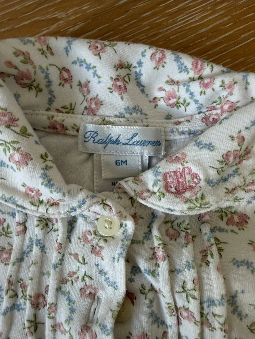 Ralph Lauren Floral Cotton Footed One-Piece for Baby